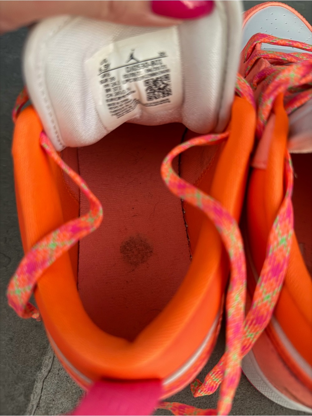 Air Jordan 1 Low SE GS 6.5Y Arctic Punch Pink Orange DJ0530-801 - Picture 7 of 7